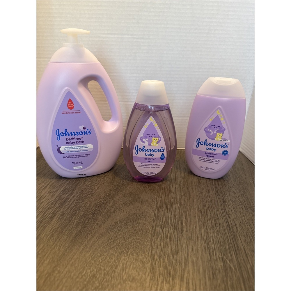 Johnson's Bedtime Baby Bath 1000ml Jumbo, 12oz Bedtime Bath & Lotion
